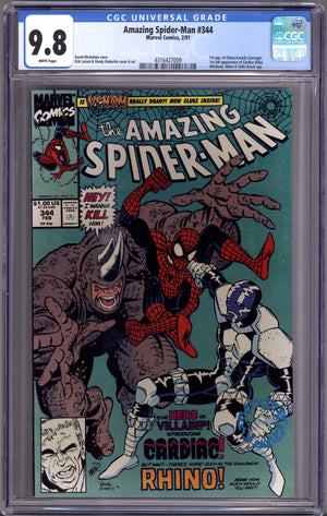 The Amazing Spider-Man Vol 1 344 CGC 9.8 (NM/M) (1991)
