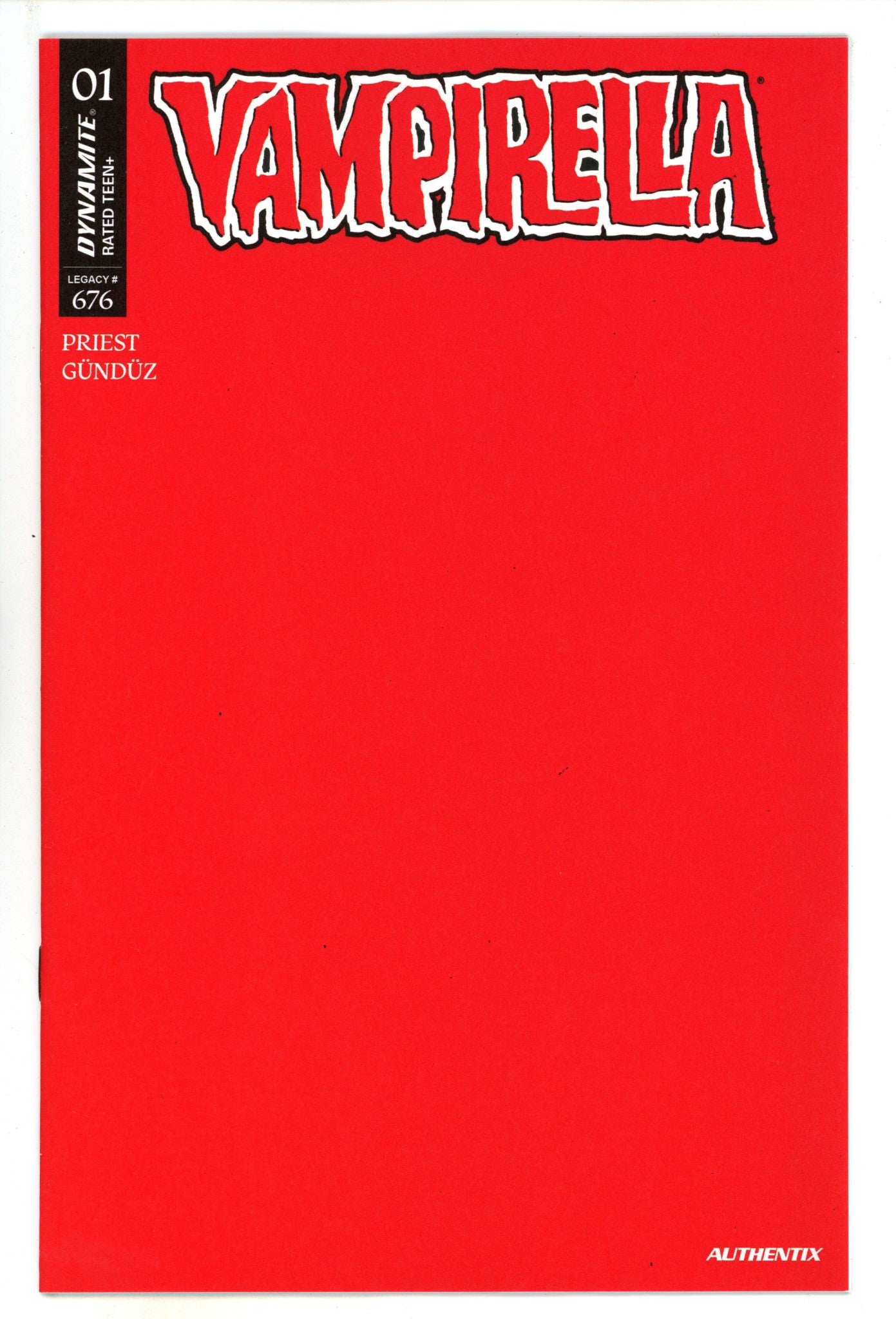 Vampirella Vol 8 1 Red Blank Variant (2025)