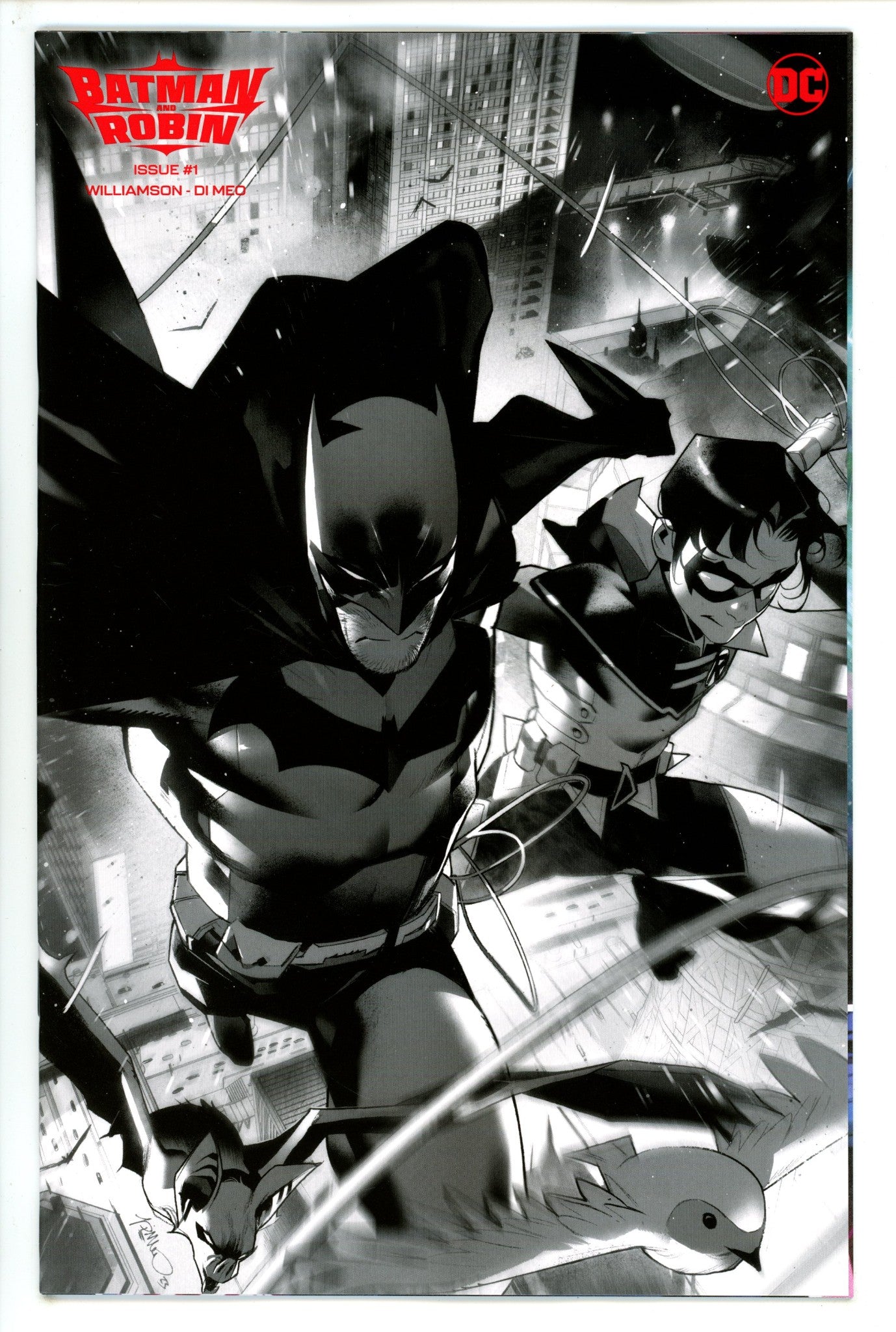 Batman And Robin Vol 3 1 Meo Wraparound B&W Incentive Variant NM+ (2023)