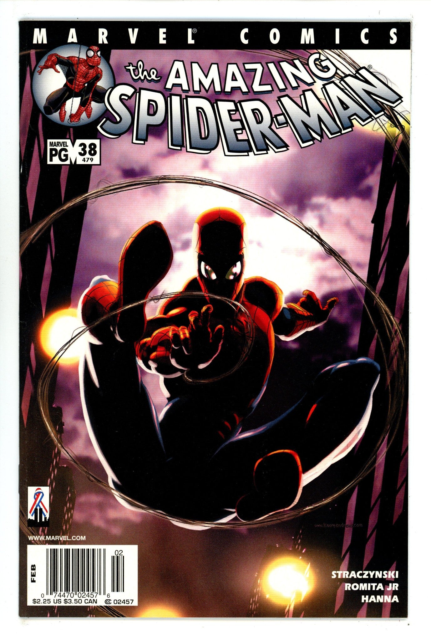 The Amazing Spider-Man Vol 2 38 (479) VF+ (8.5) (2002) Newsstand 