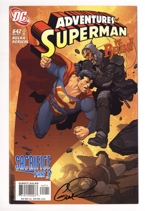 Adventures of Superman Vol 1 642 VF (8.0) (2005) Signed x1 Cover Greg Rucka