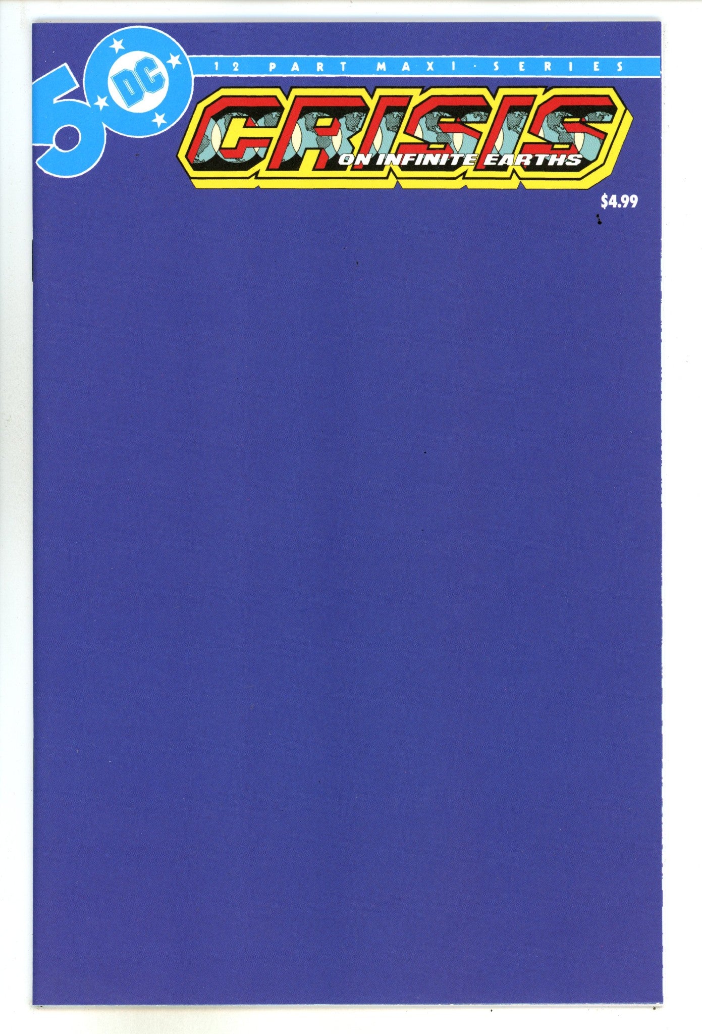 Crisis On Infinite Earths 5 Facsimile Blank Variant (2024)