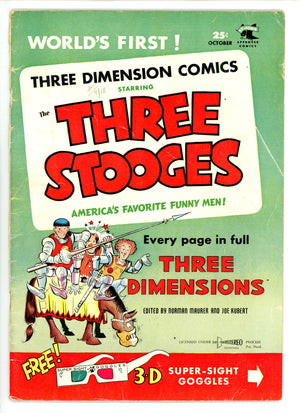 The Three Stooges 2 VG+ (4.5) No Glasses (1953) 