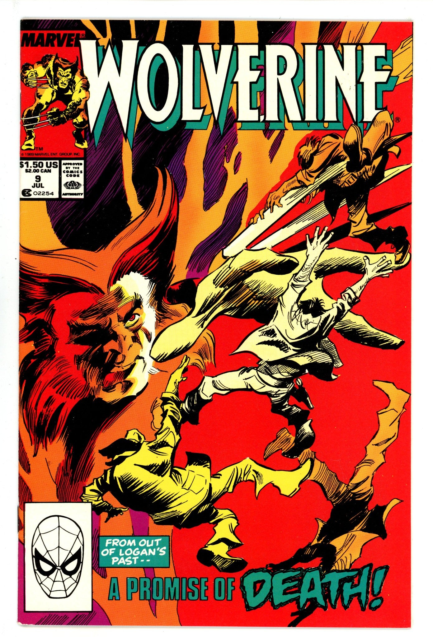 Wolverine Vol 2 9 NM- (9.2) (1989) 