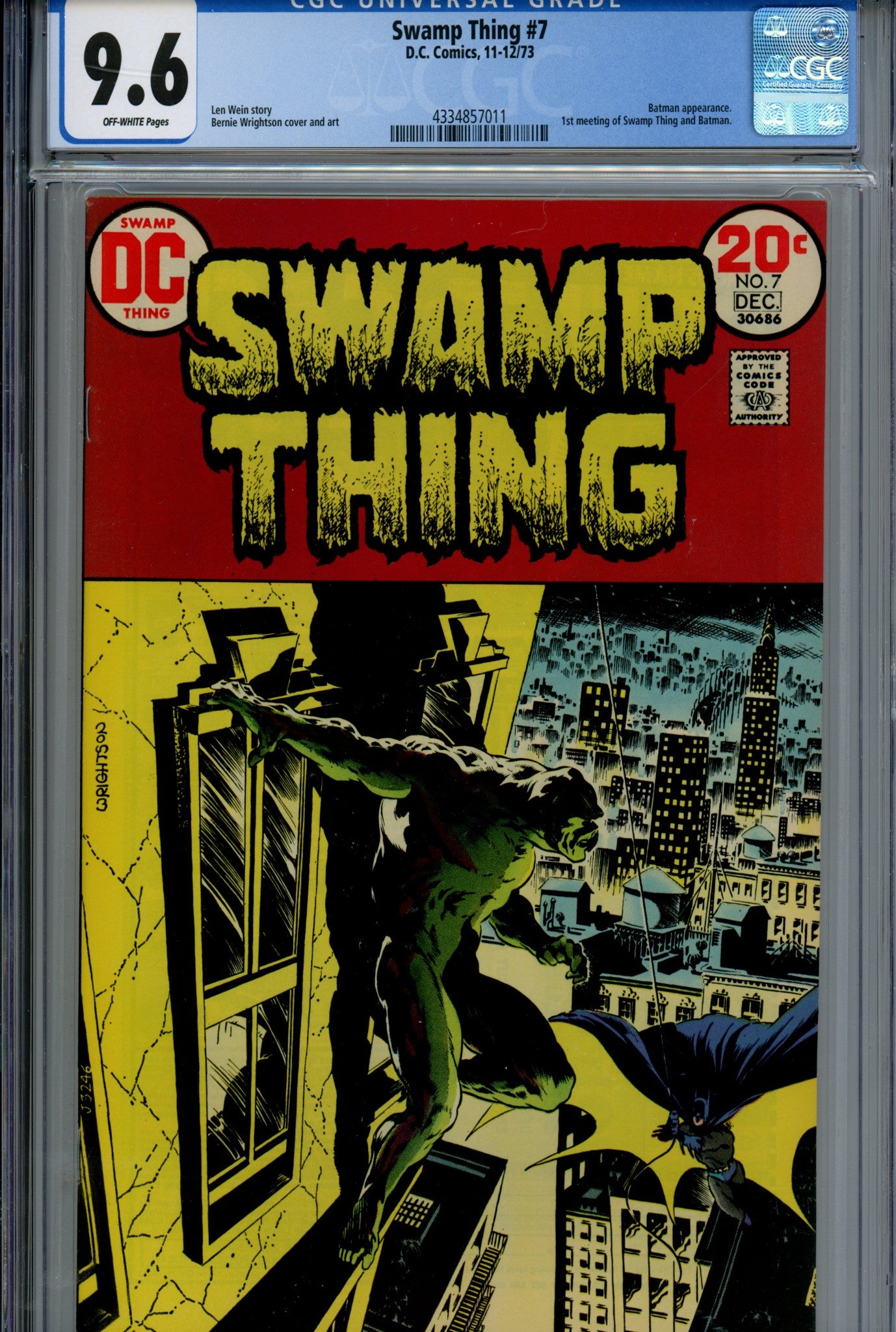 Swamp Thing Vol 1 7 CGC 9.6 (NM+) (1973) 