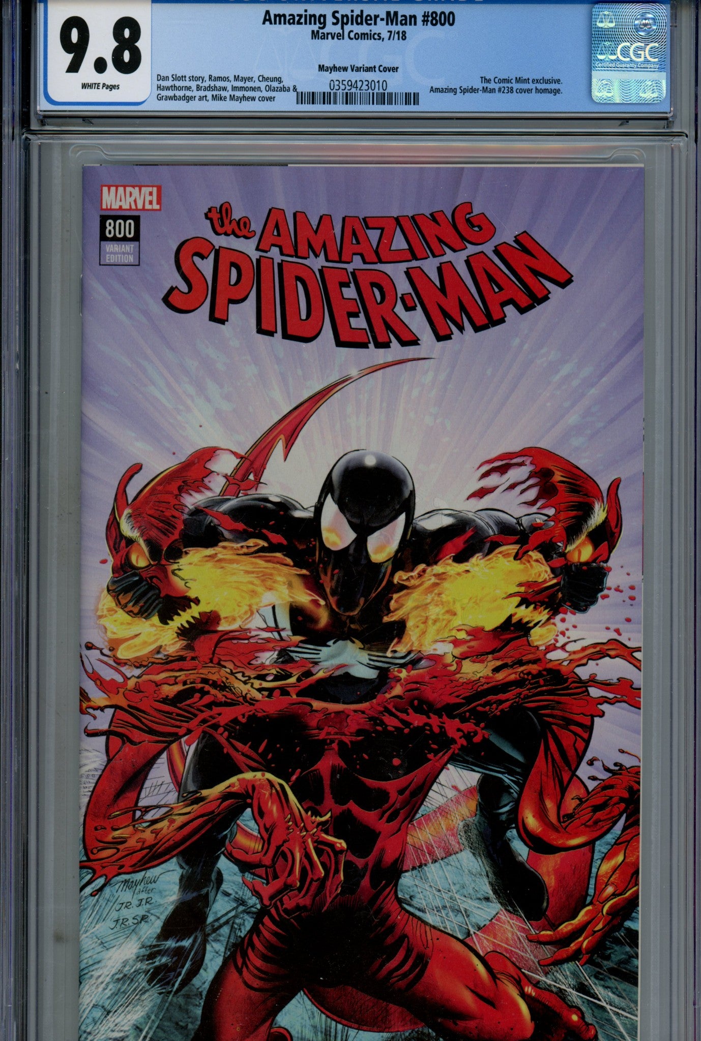 Amazing Spider-Man Vol 4 800 CGC 9.8 (NM/M) (2018) Mayhew Variant 