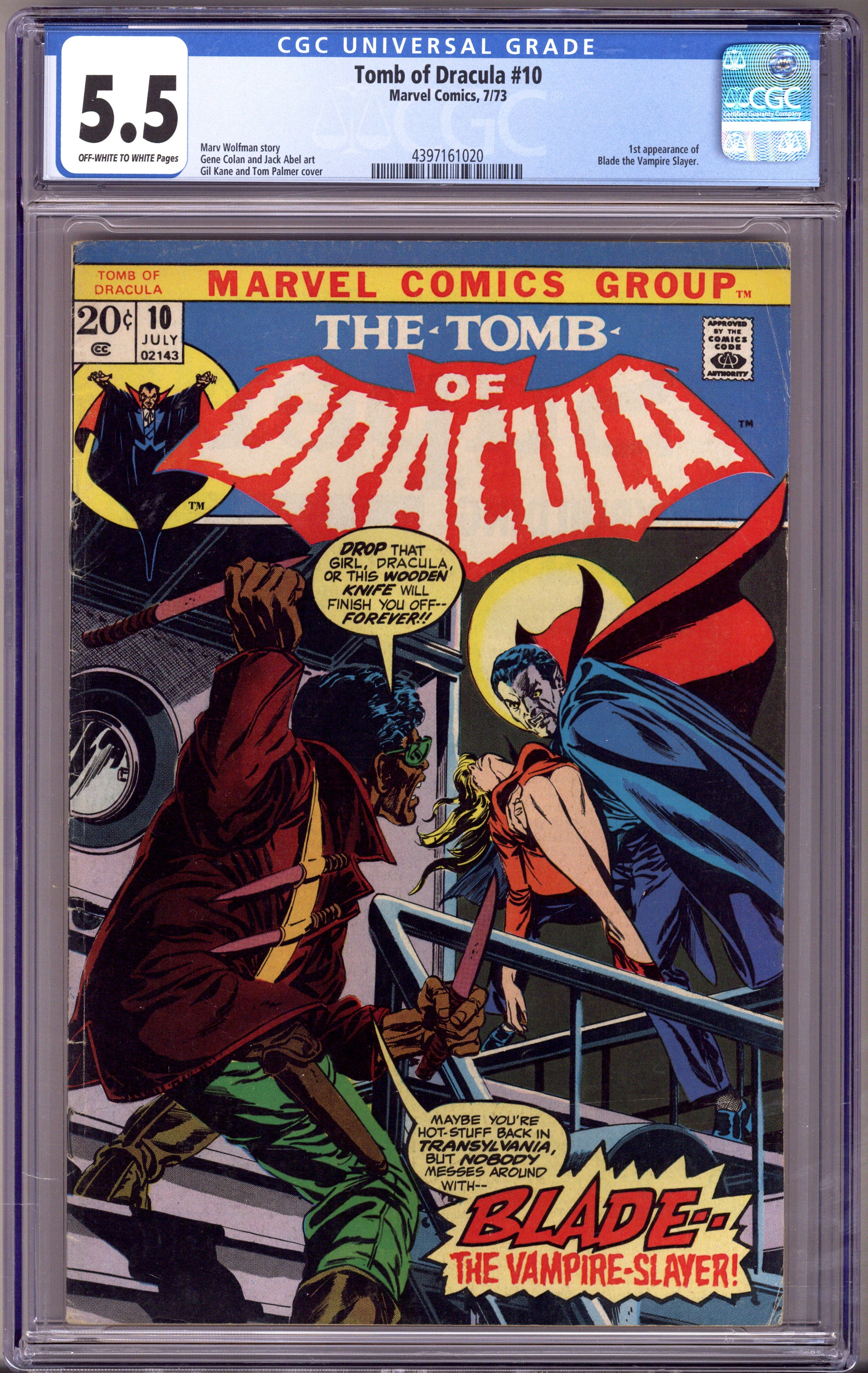 Tomb of Dracula Vol 1 10 CGC 5.5 (FN-) (1973) 