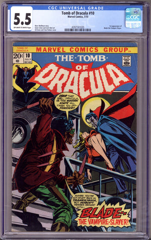 Tomb of Dracula Vol 1 10 CGC 5.5 (FN-) (1973)