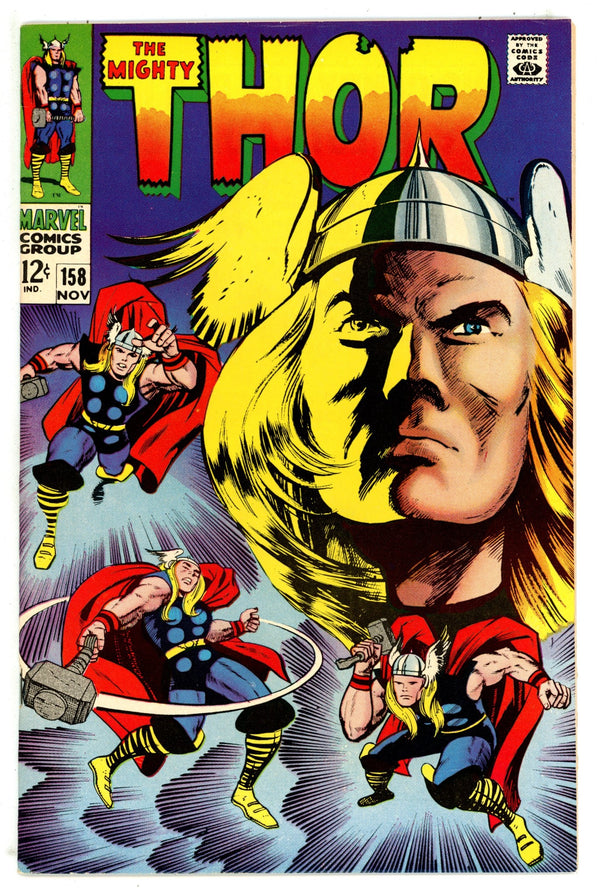 Thor Vol 1 158 NM- (9.2) Pen Back Cover (1968)