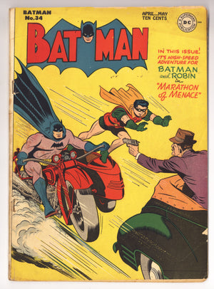 Batman Vol 1 34 GD/VG (3.0) Tape on Spine (1946)