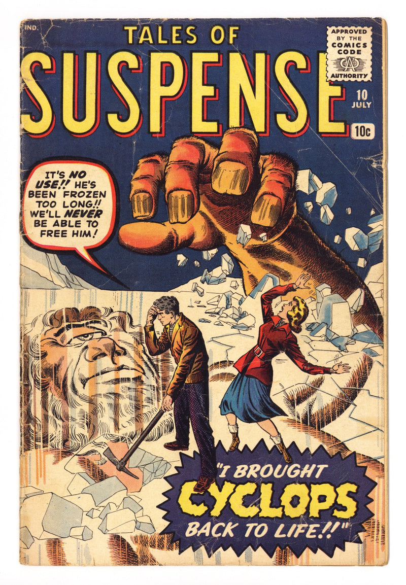 Tales of Suspense Vol 1 10 GD (2.0) Cover Reattached With Tape (1960) 