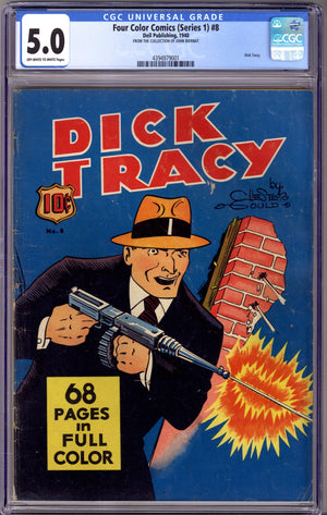 Four Color Vol 1 8 CGC 5.0 (VG/FN) Dick Tracy (1940)