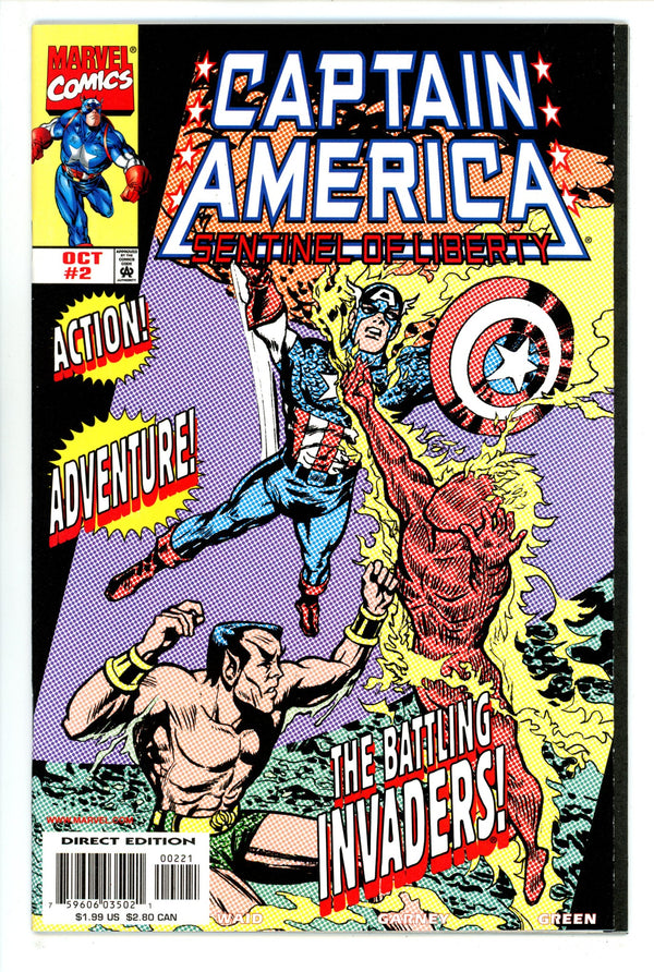 Captain America: Sentinel of Liberty Vol 1 2 High Grade (1998) Simon Variant