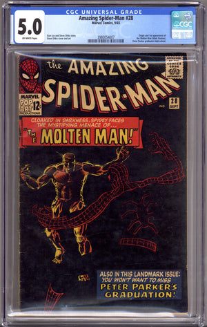 The Amazing Spider-Man Vol 1 28 CGC 5.0 (VG/FN) (1965)