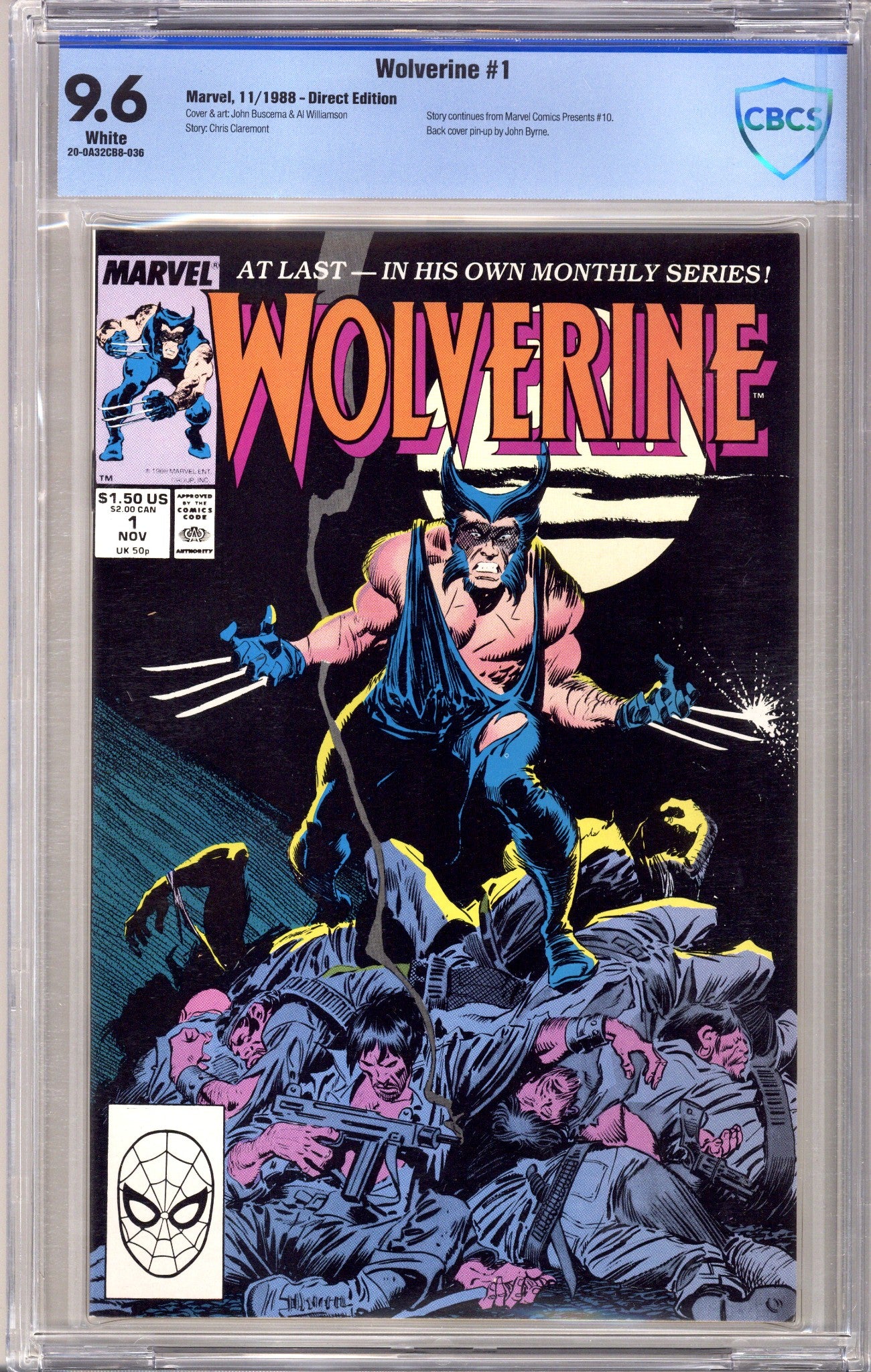 Wolverine Vol 2 1 CBCS 9.6 (1982)