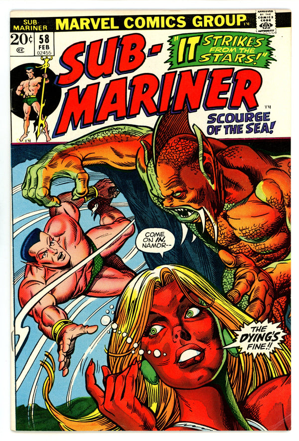 Sub-Mariner Vol 1 58 FN/VF (7.0) (1973)