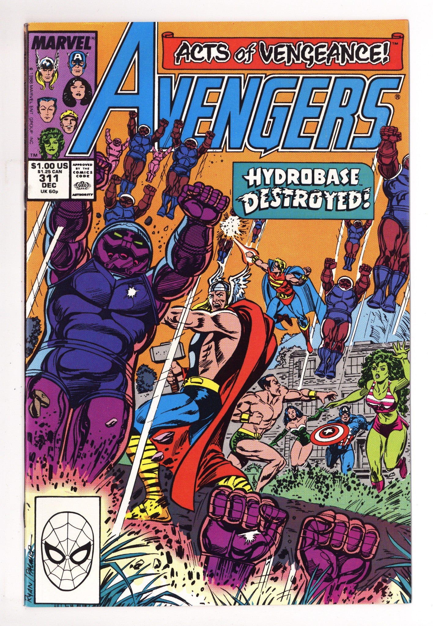 The Avengers Vol 1 311 High Grade (1989) 