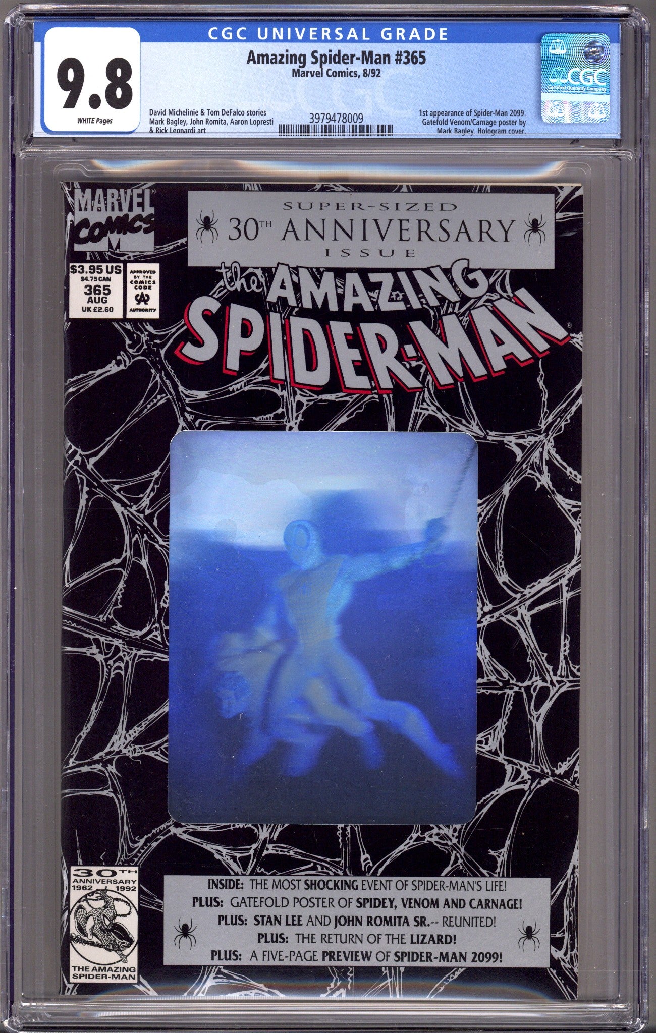 The Amazing Spider-Man Vol 1 365 CGC 9.8 (NM/M) (1992) 