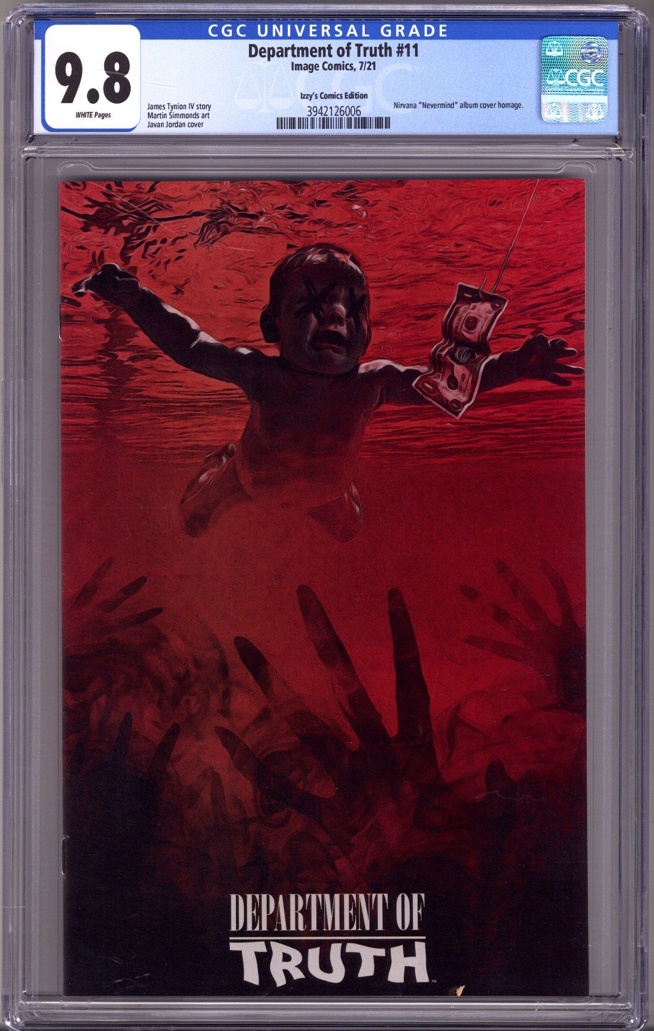 The Department of Truth 11 CGC 9.8 (NM/M) (2021) Jordan Virgin Homage Exclusive Variant 