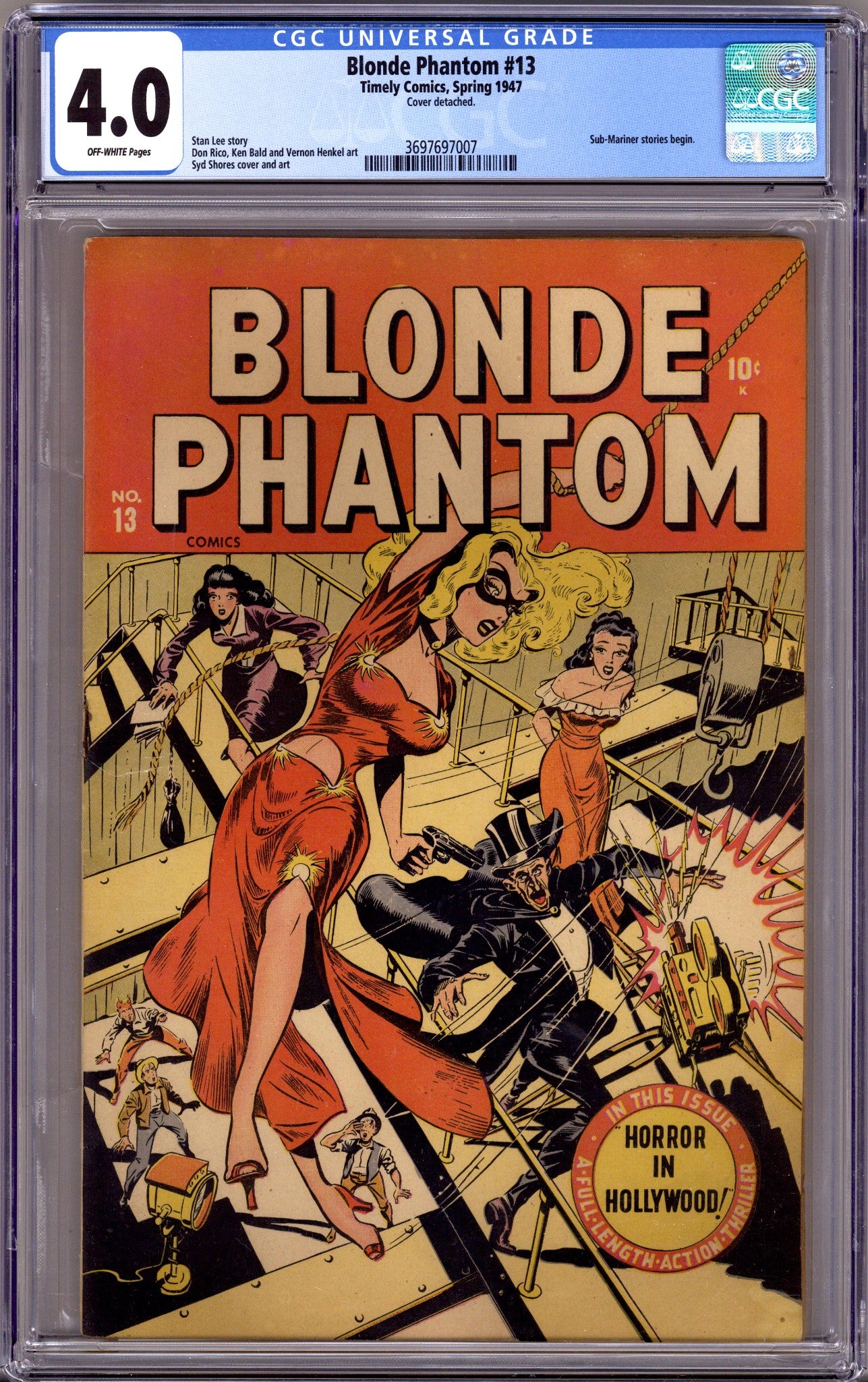 Blonde Phantom Comics 13 CGC 4.0 (VG) (1947)