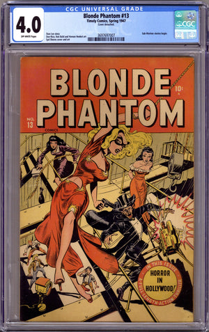 Blonde Phantom Comics 13 CGC 4.0 (VG) (1947)