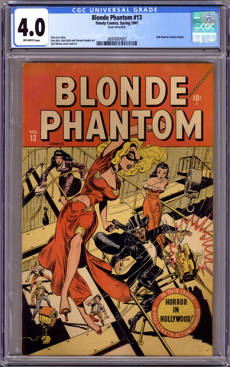 Blonde Phantom Comics 13 CGC 4.0 (VG) (1947)
