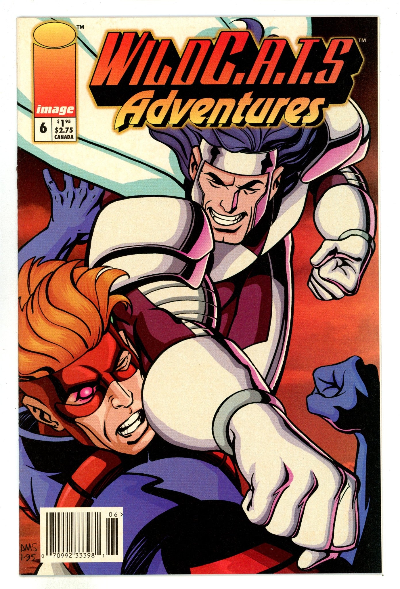 WildC.A.T.s Adventures 6 VF+ (8.5) (1995) Newsstand 