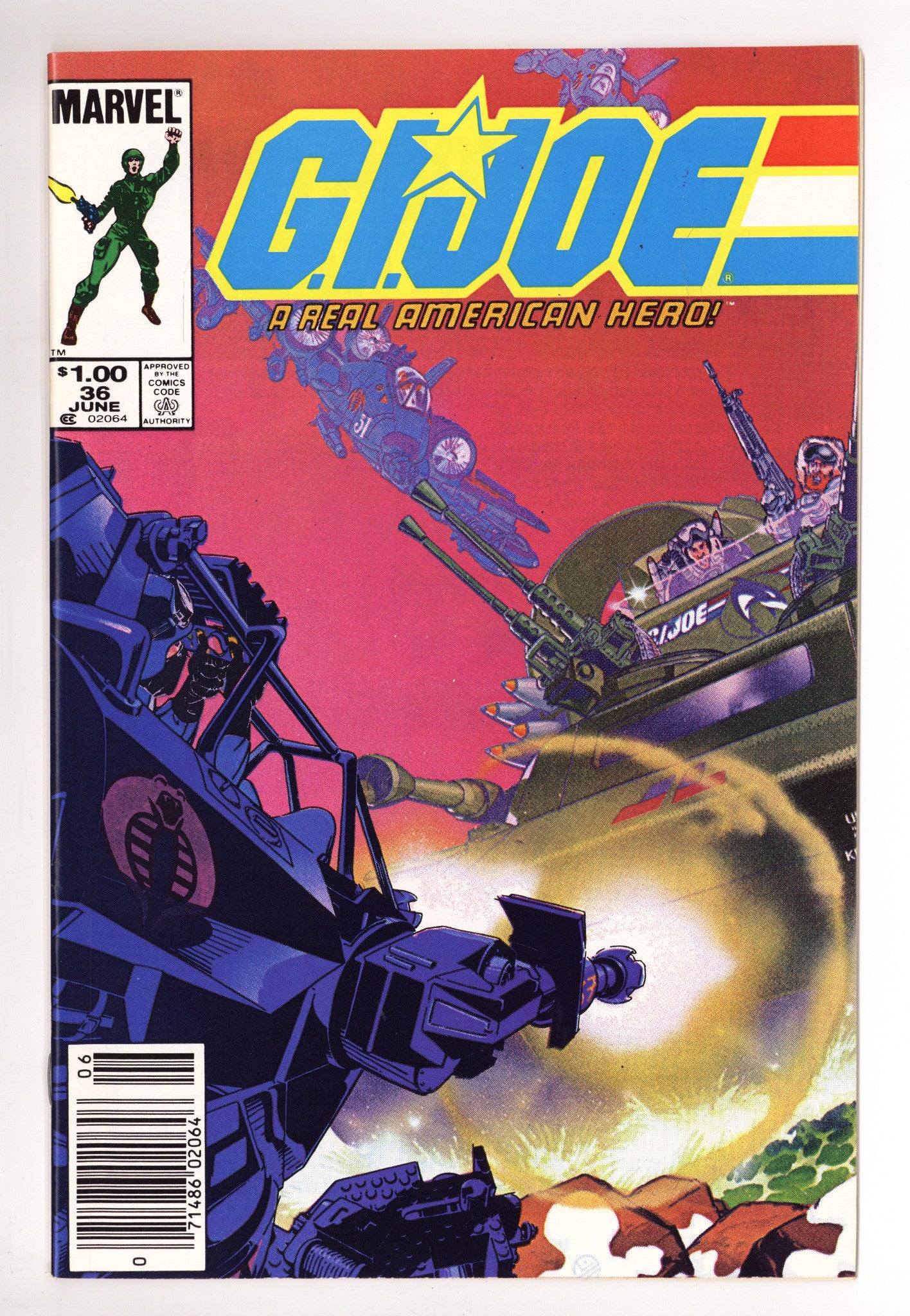 G.I. Joe, A Real American Hero 36 NM- (9.2) (1985) Canadian Price Variant 