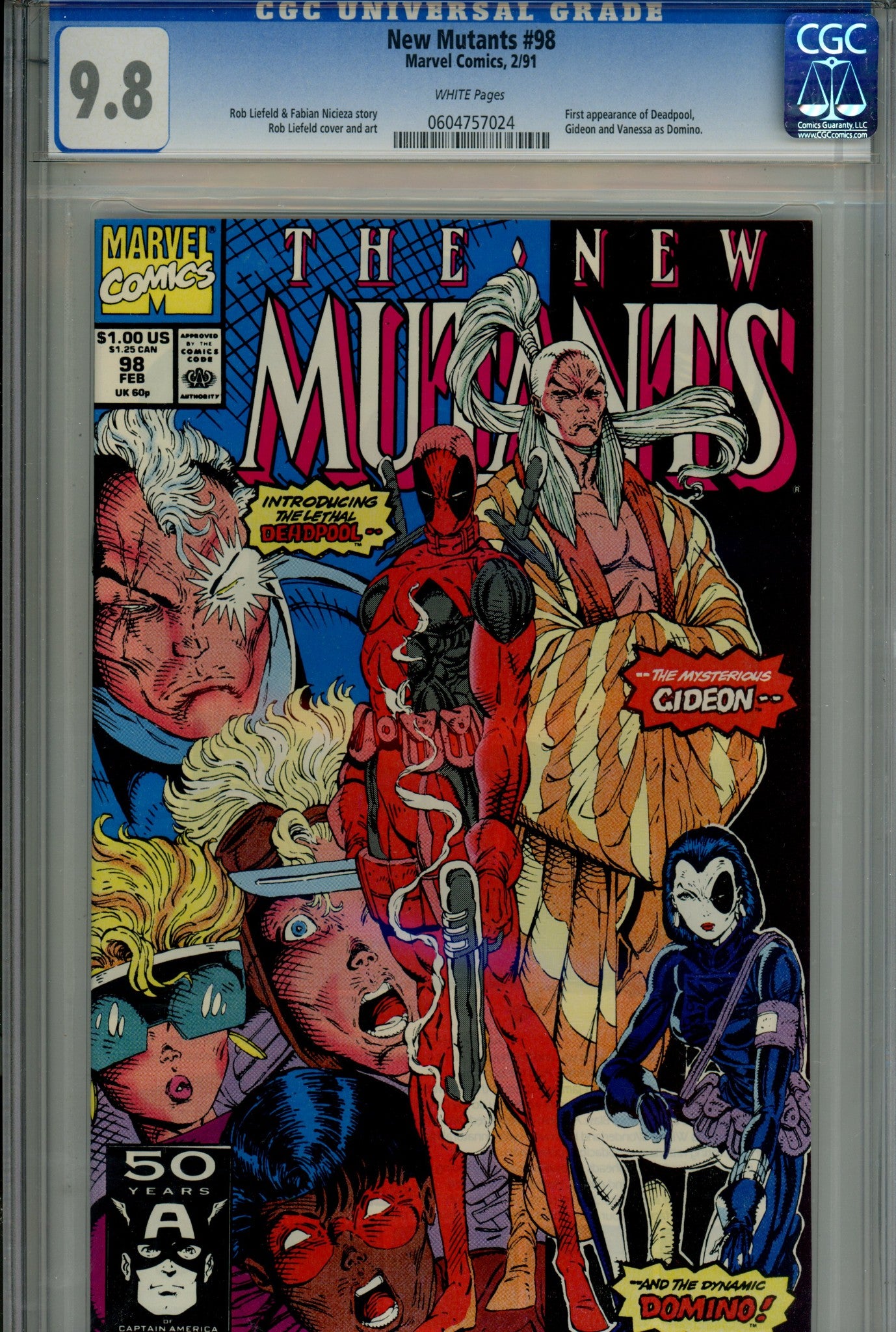 The New Mutants Vol 1 98 CGC 9.8 (NM/M) (1991) 