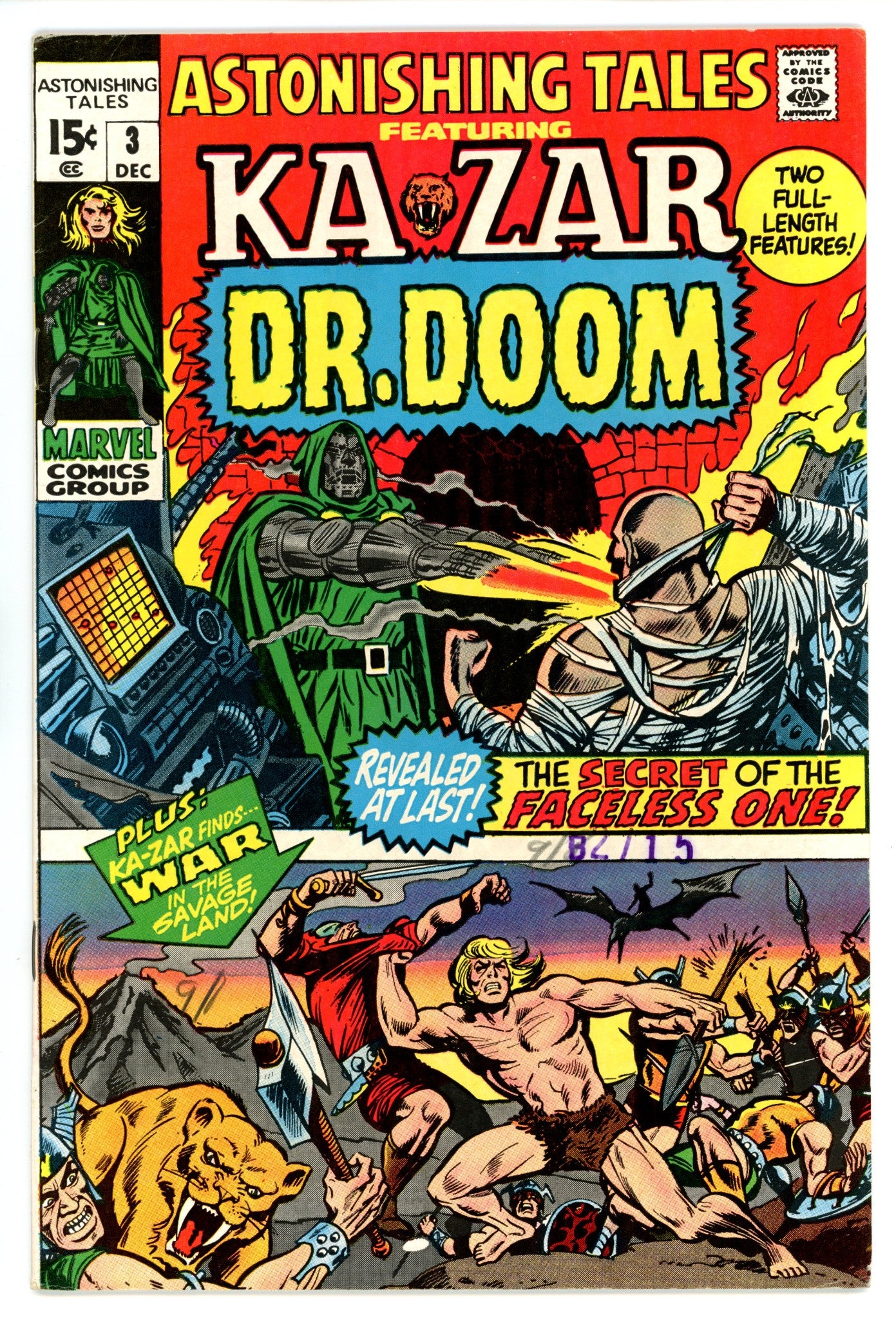 Astonishing Tales Vol 1 3 FN (6.0) (1970) 