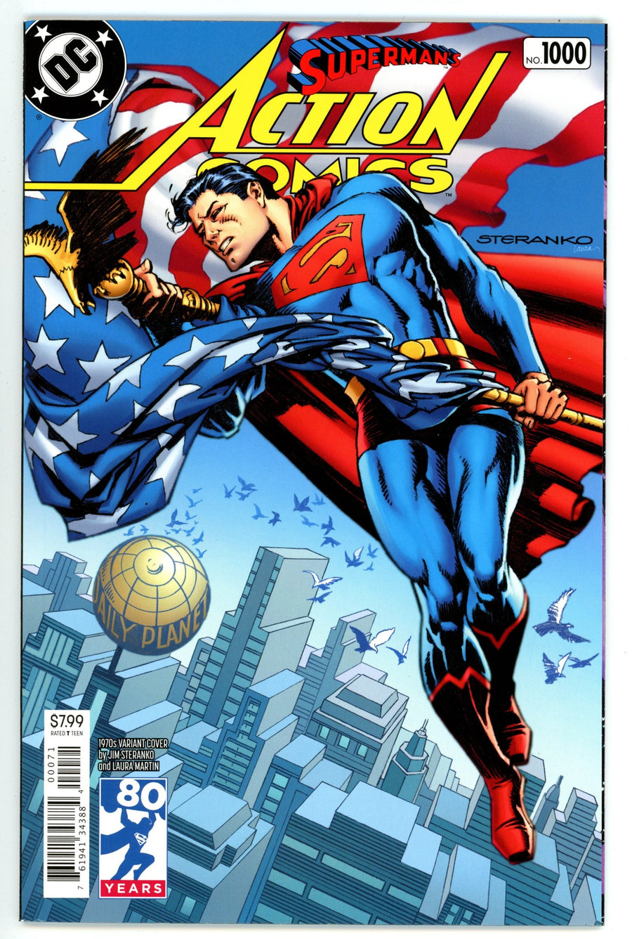 Action Comics Vol 3 1000 High Grade (2018) Steranko Variant 