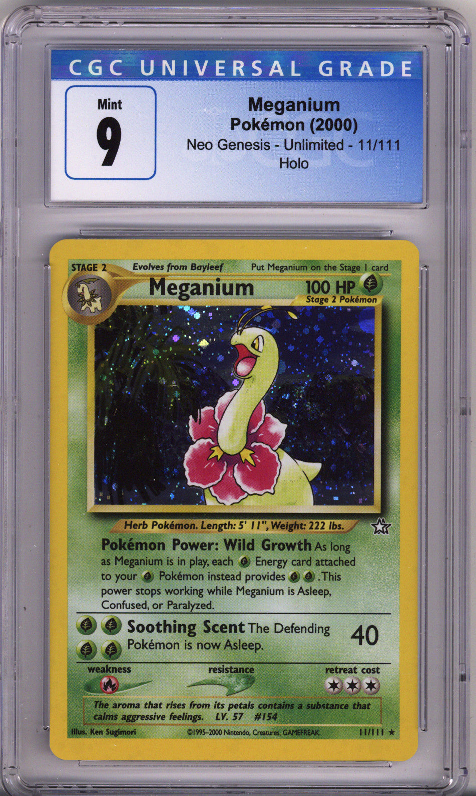 Pokemon Neo Genesis Meganium CGC Mint 9 (2000)