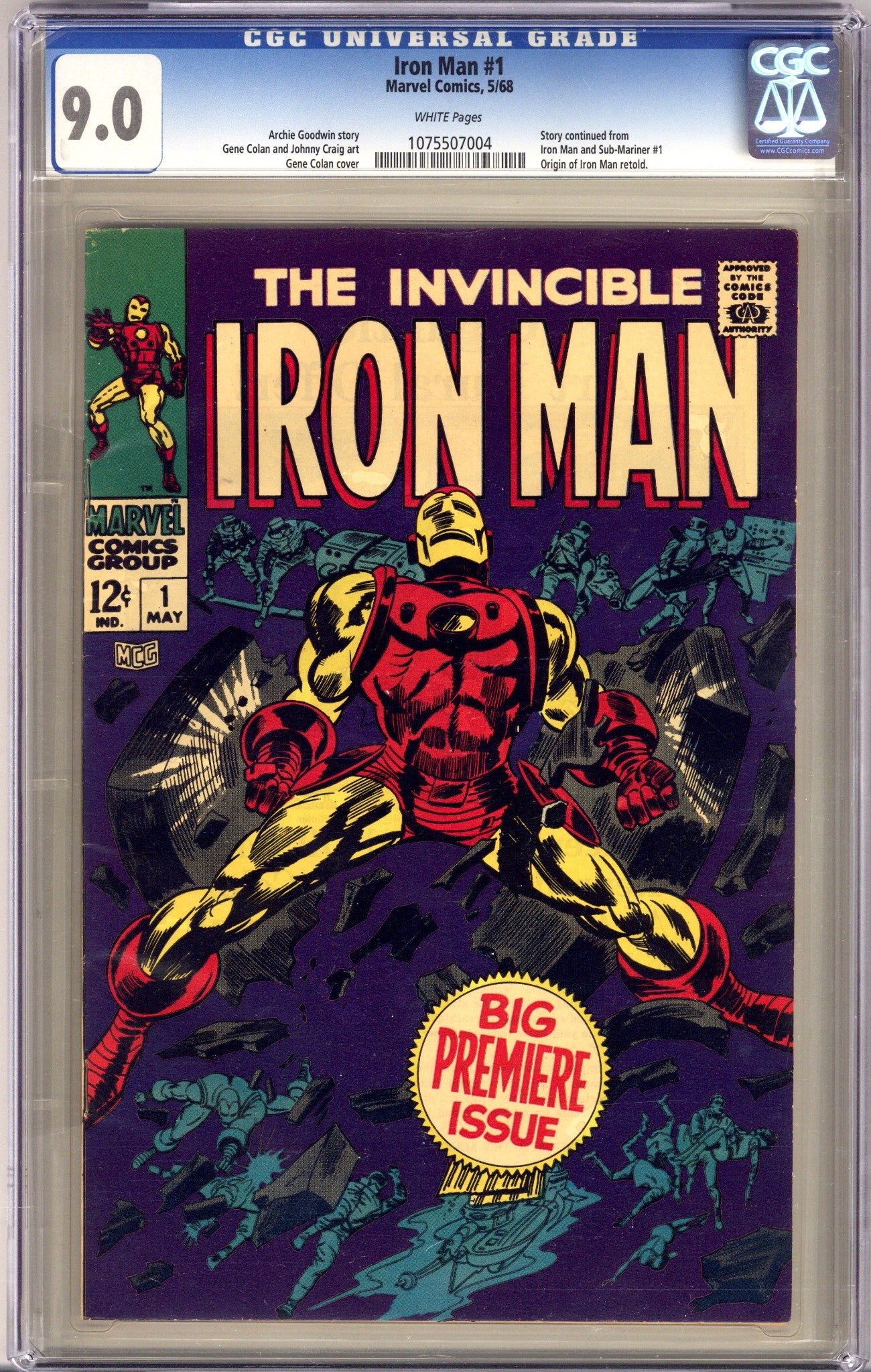 Iron Man Vol 1 1 CGC 9.0 (VF/NM) (1968) 