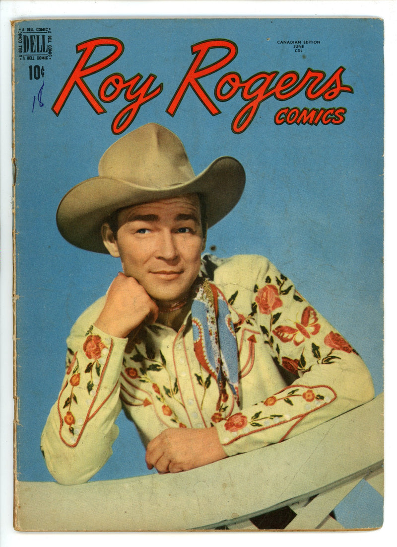Roy Rogers Comics 18 VG- (3.5) (1949) Canadian Edition 