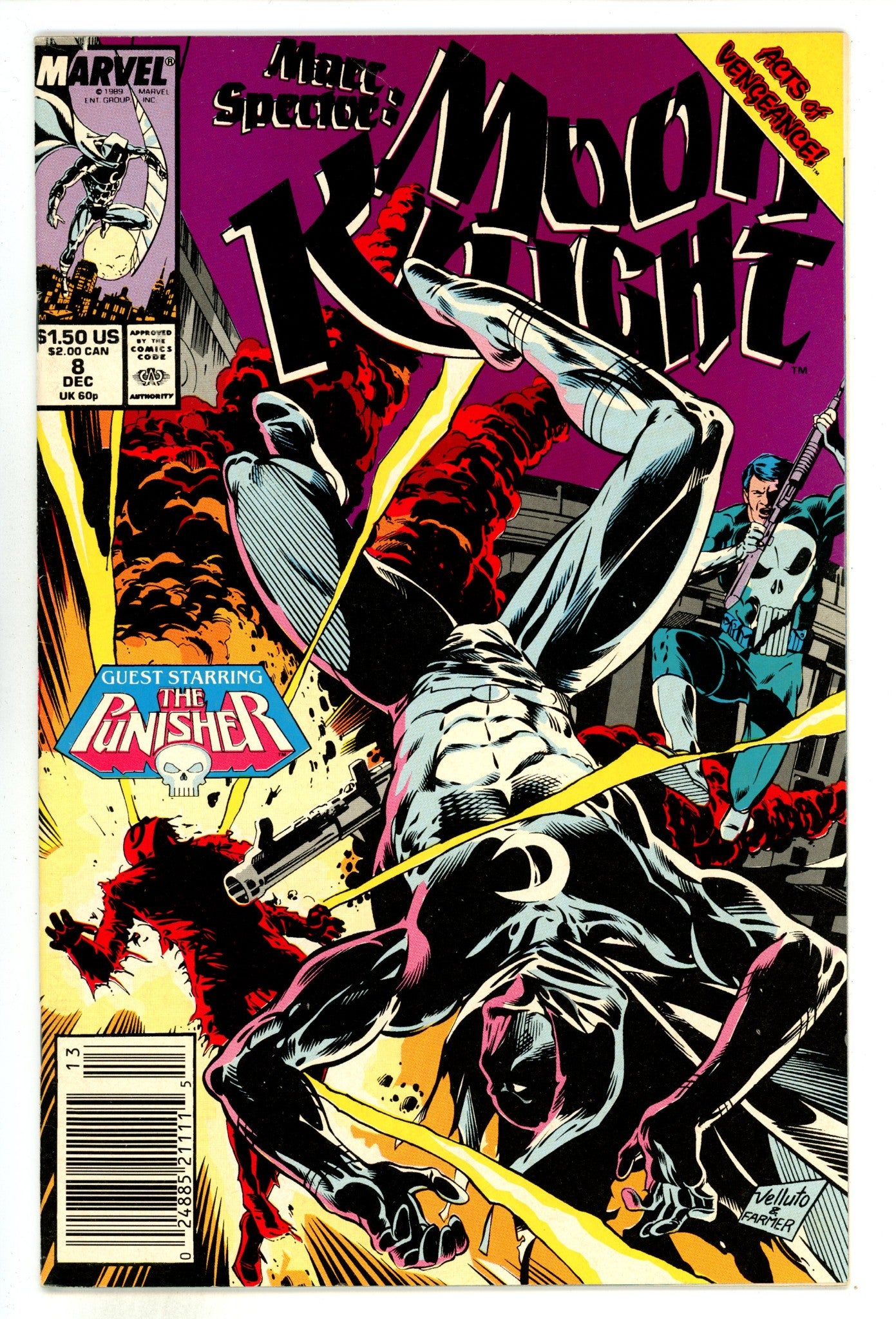 Marc Spector: Moon Knight  8  Mid Grade  (1989)  