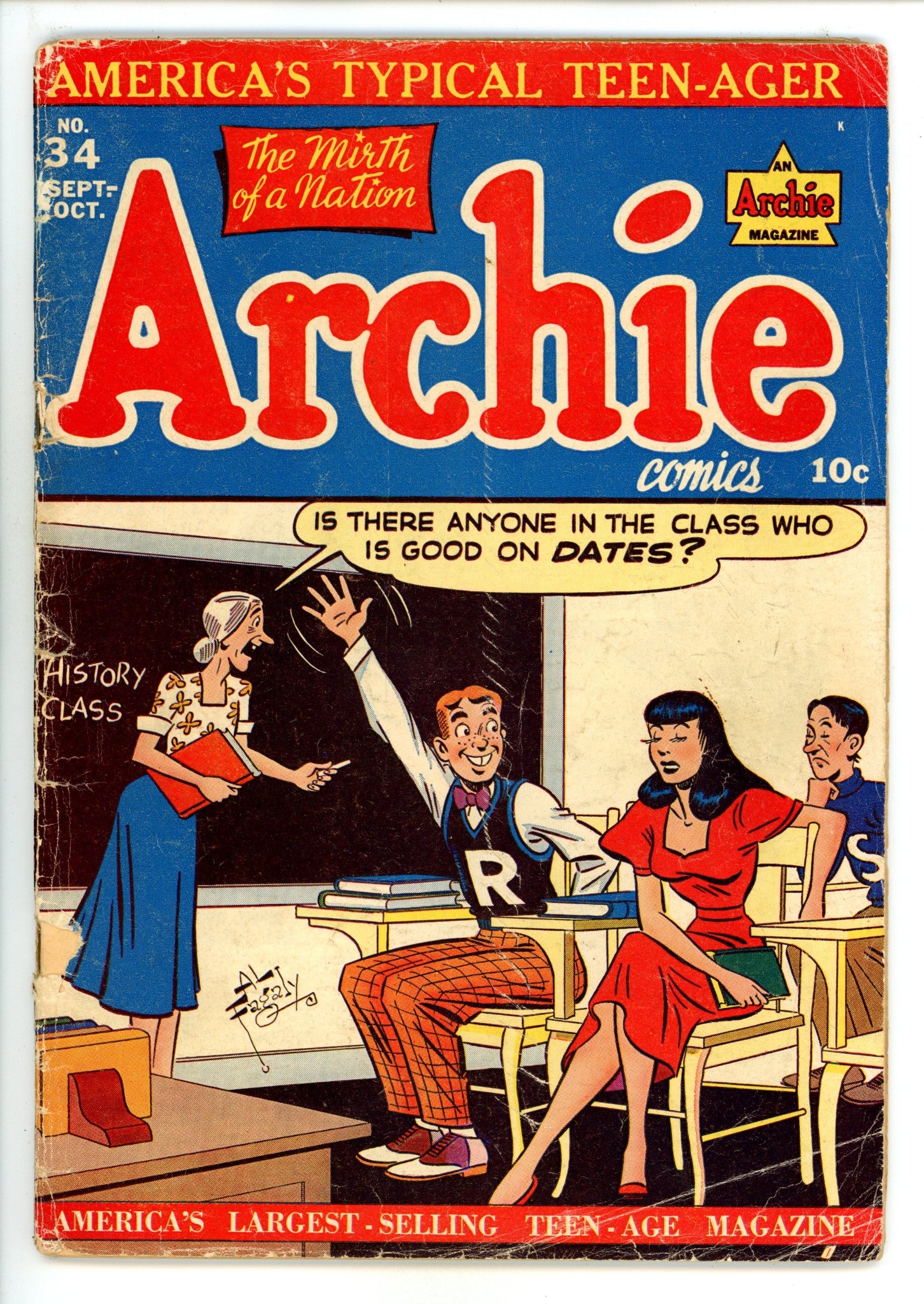 Archie Comics Vol 1 34 GD/VG (3.0) (1948) 