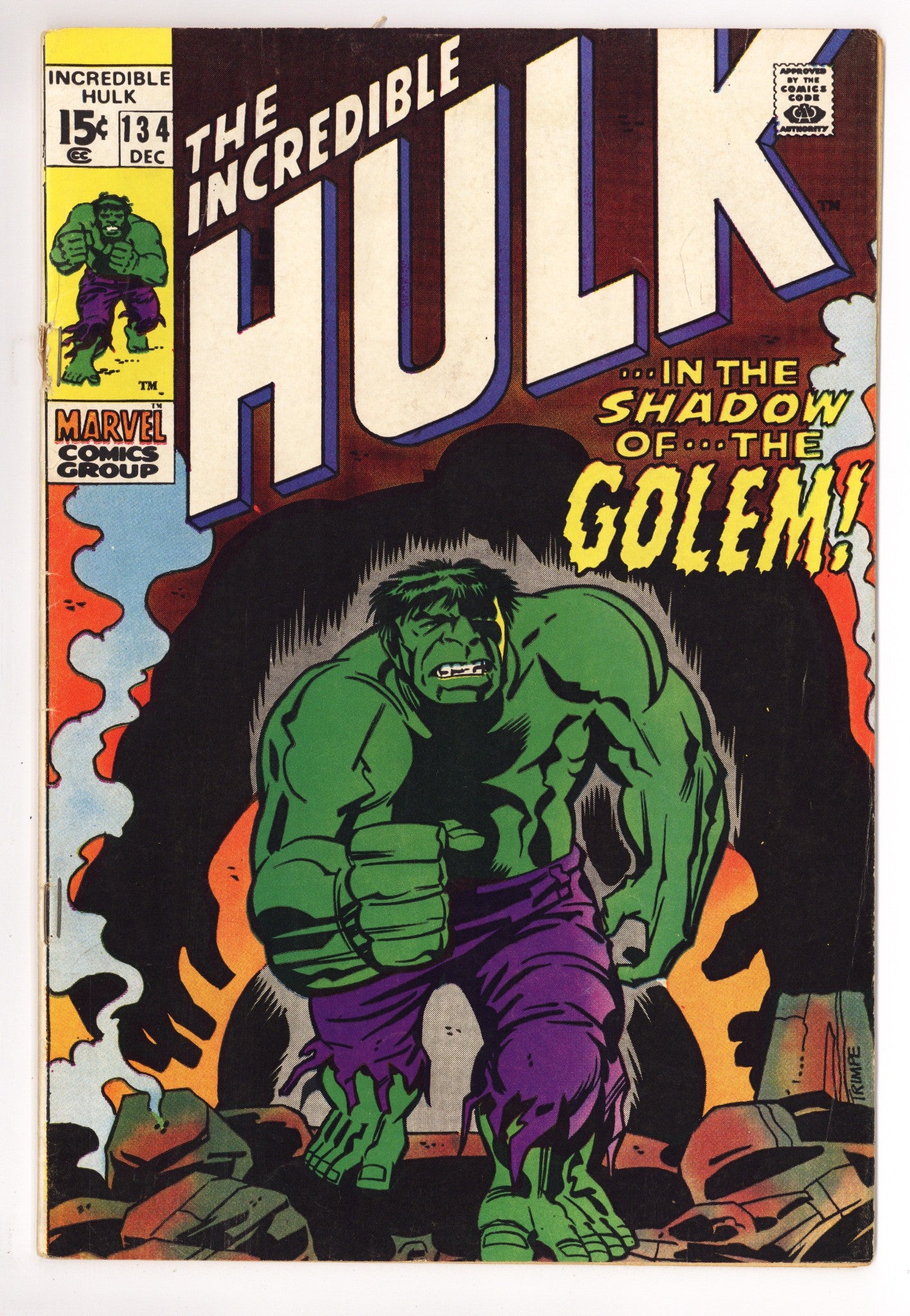 The Incredible Hulk Vol 1 134 VG (4.0) (1970) 