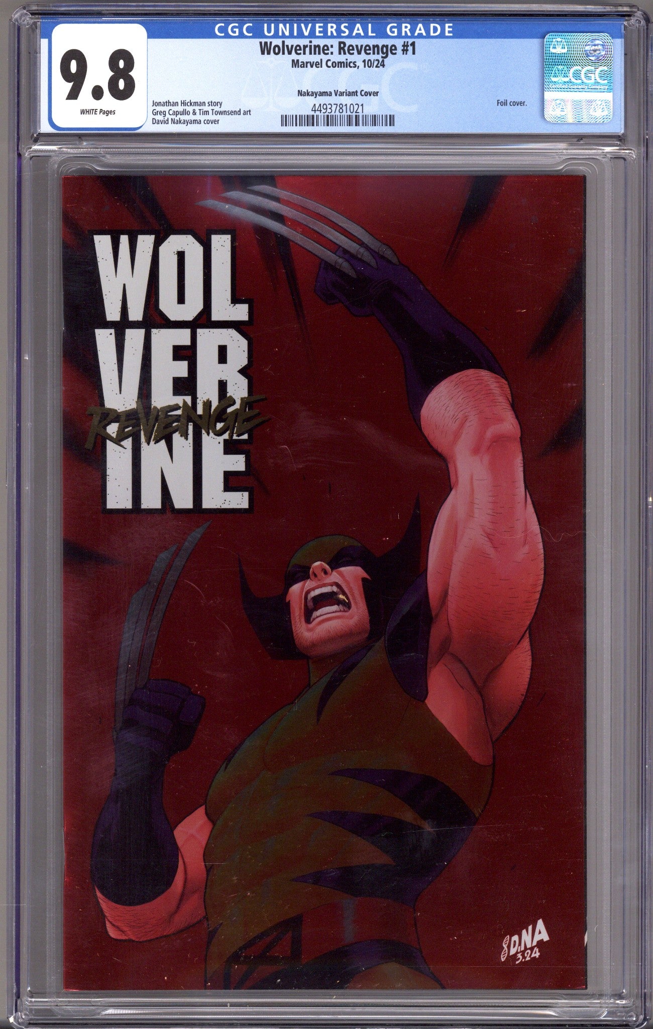 Wolverine: Revenge 1 CGC 9.8 (NM/M) (2024) Nakayama Foil Variant 