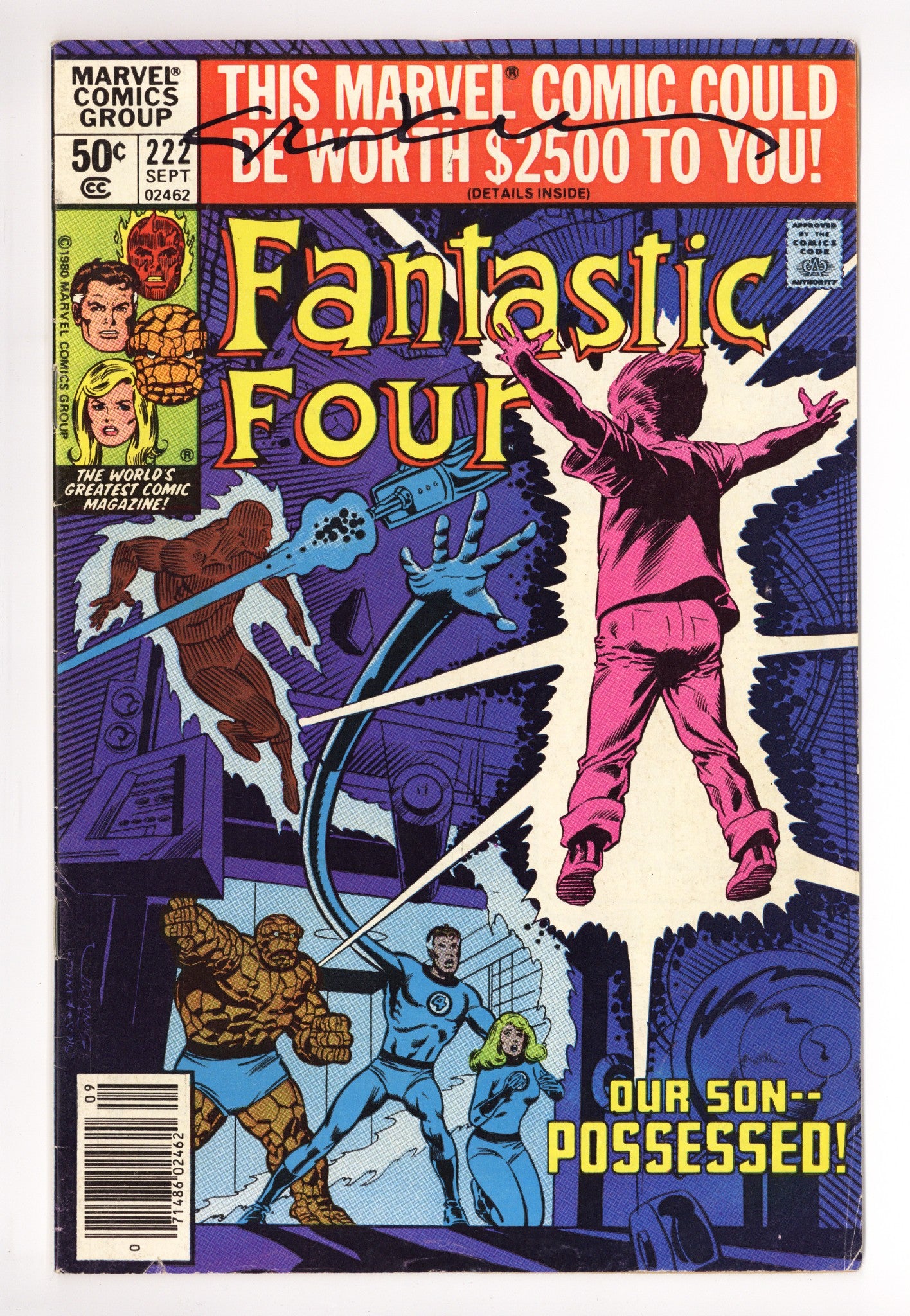 Fantastic Four Vol 1 222 Low Grade (1980) Signed x1 Cover Bill Sienkiewicz 
