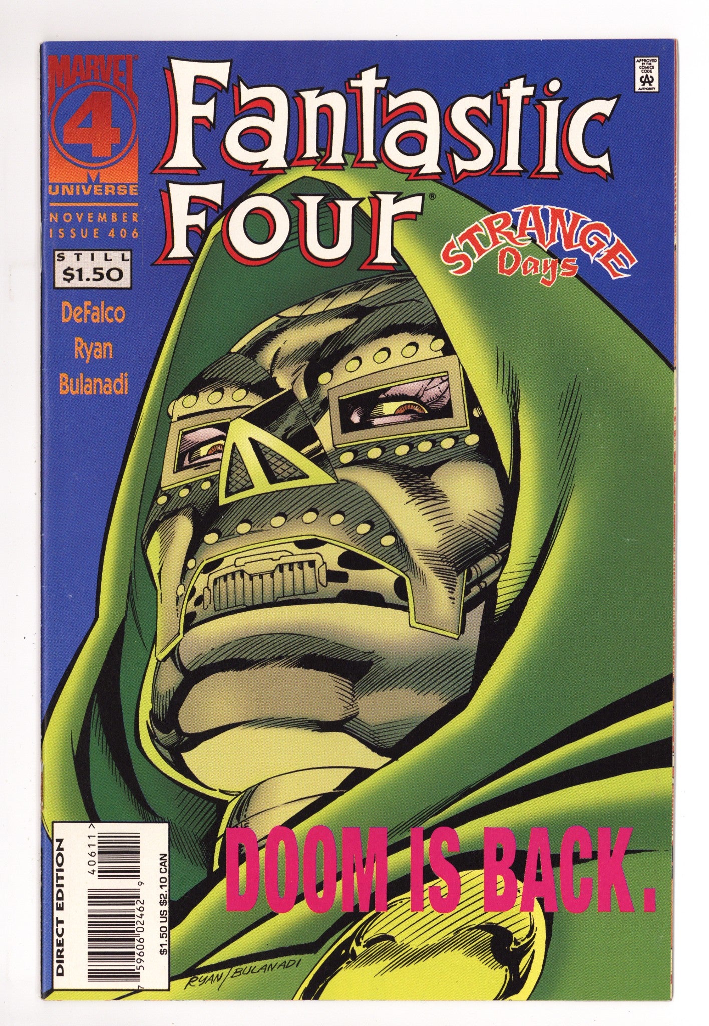 Fantastic Four Vol 1 406  Mid Grade   (1995)        