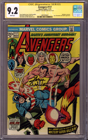 The Avengers Vol 1 117 CGC 9.2 (NM-) (1973) Signed x1 Cover Steve Englehart