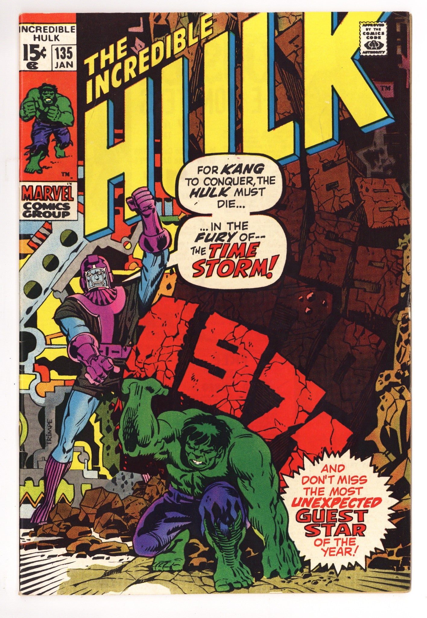 The Incredible Hulk Vol 1 135 FN/VF (7.0) (1971) 