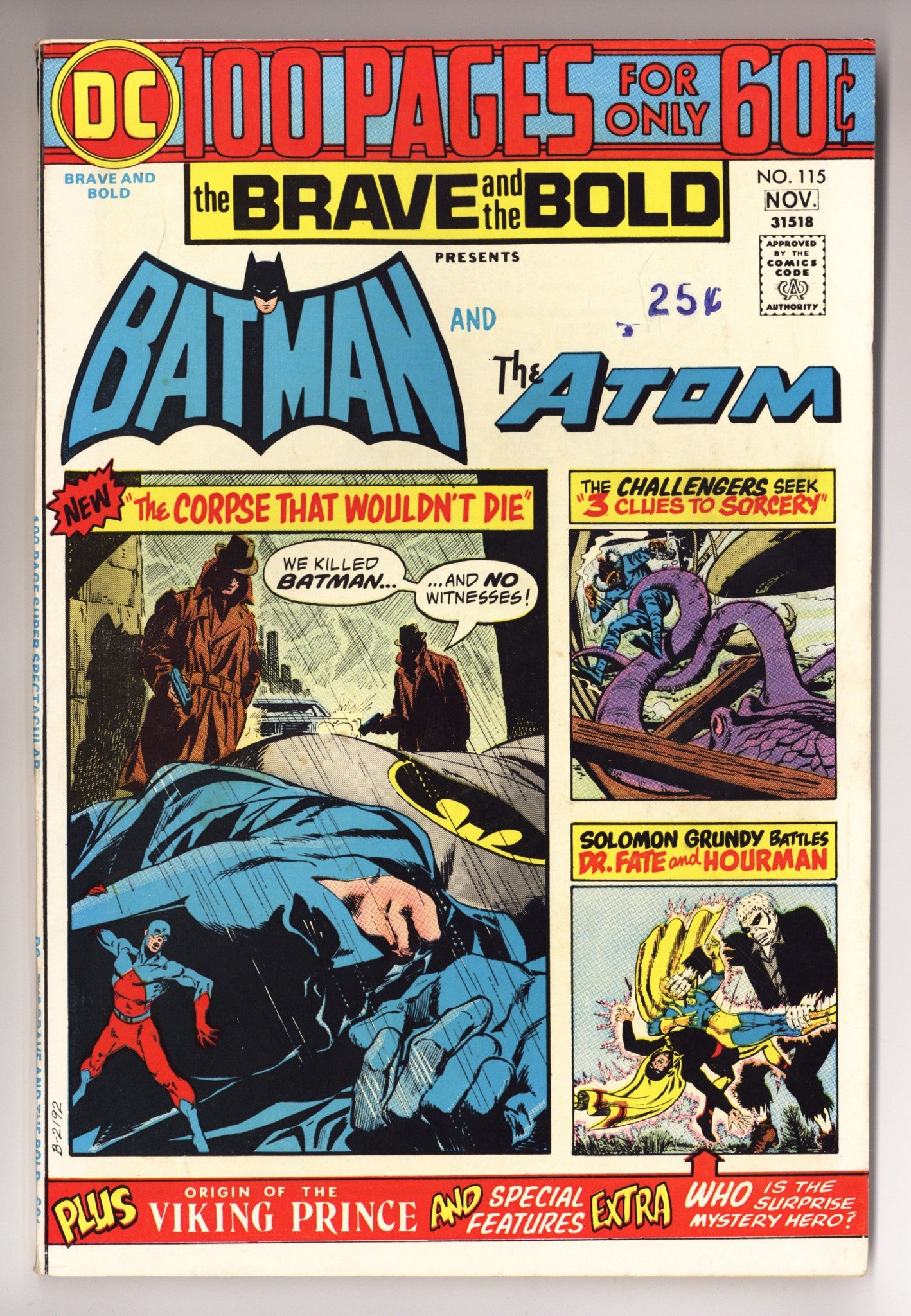 The Brave and the Bold Vol 1 115 FN- (5.5) (1974) 