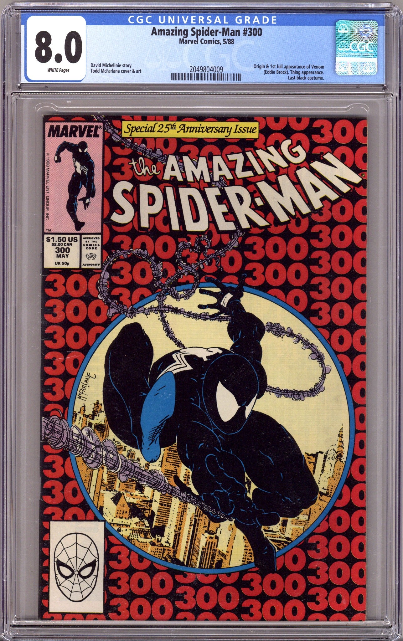 The Amazing Spider-Man Vol 1 300 CGC VF (8.0) (1988) 