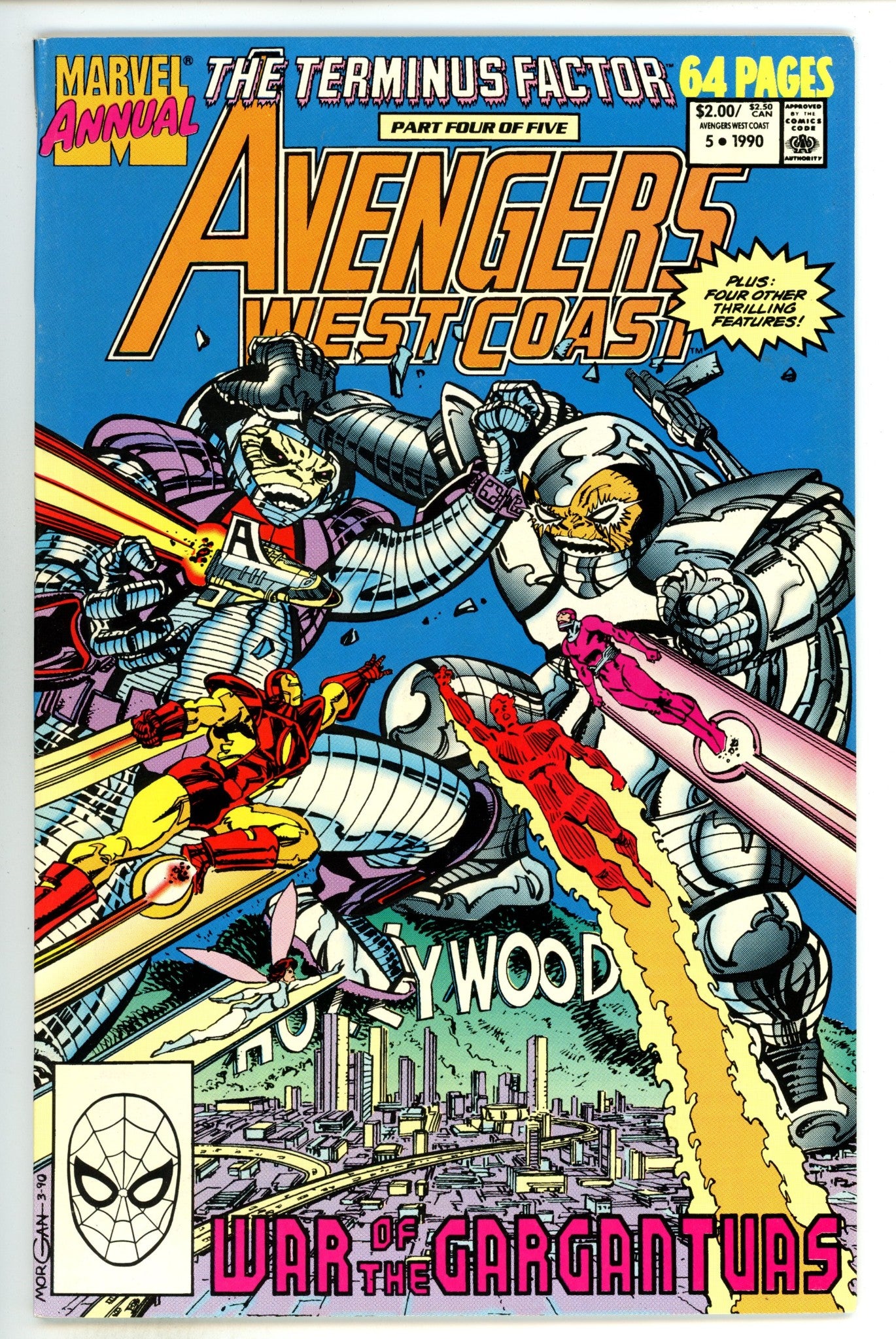 Avengers West Coast Annual Vol 2 5  High Grade  (1990)  