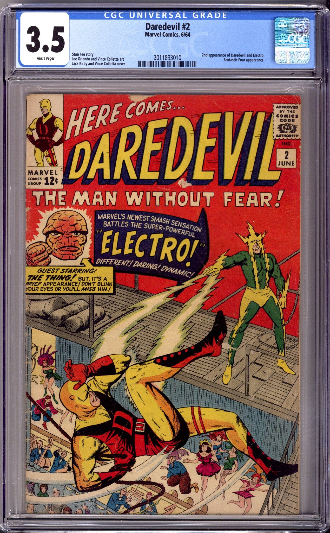 Daredevil Vol 1 2 CGC 3.5 (VG-) (1964) 
