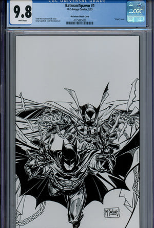 Batman / Spawn 1 CGC 9.8 (NM/M) (2023) McFarlane B&W Virgin Incentive Variant