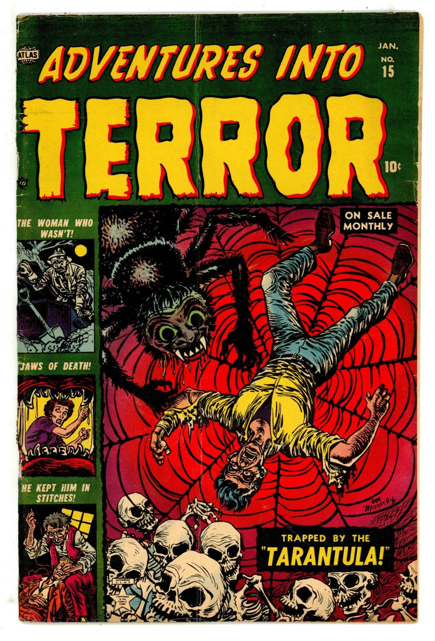 Adventures into Terror 15 VG+ (4.5) Centerfold Detached (1953) 