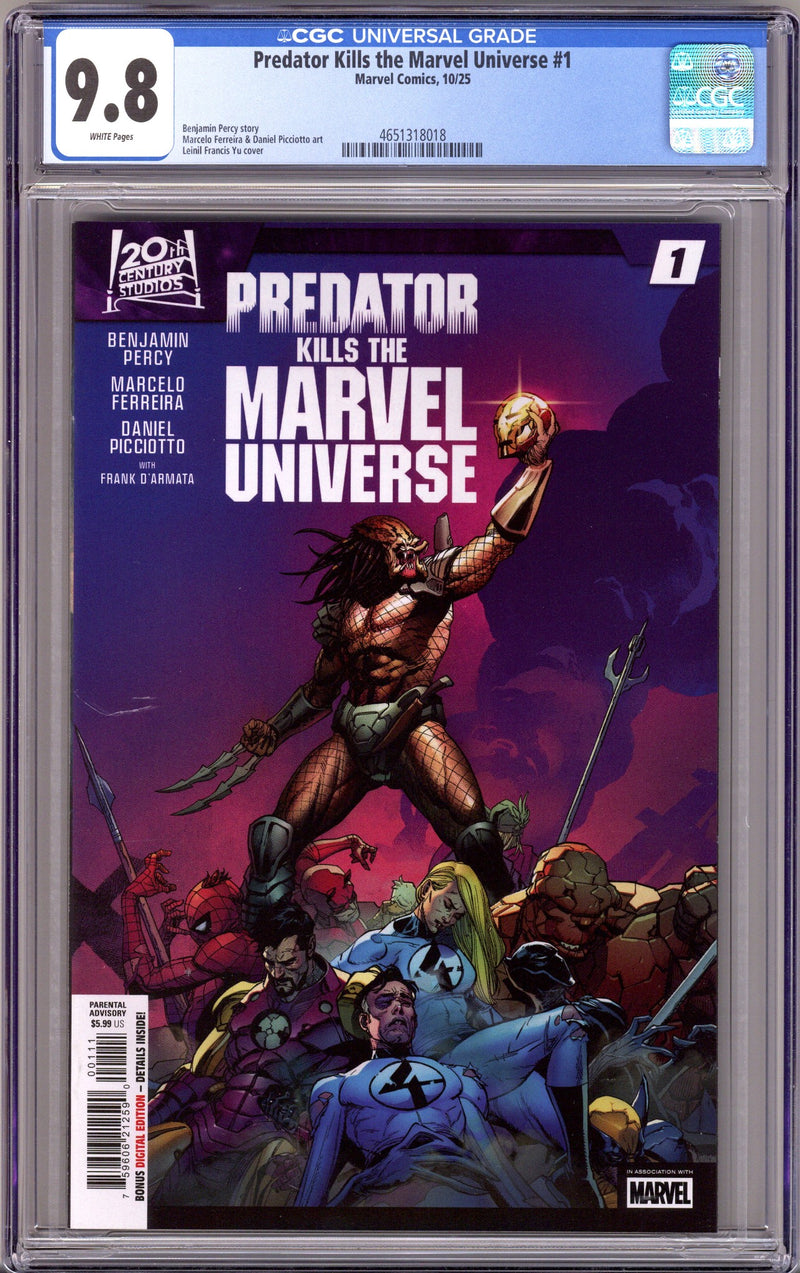 Predator Kills the Marvel Universe 1 CGC 9.8 (NM/M) (2025) 
