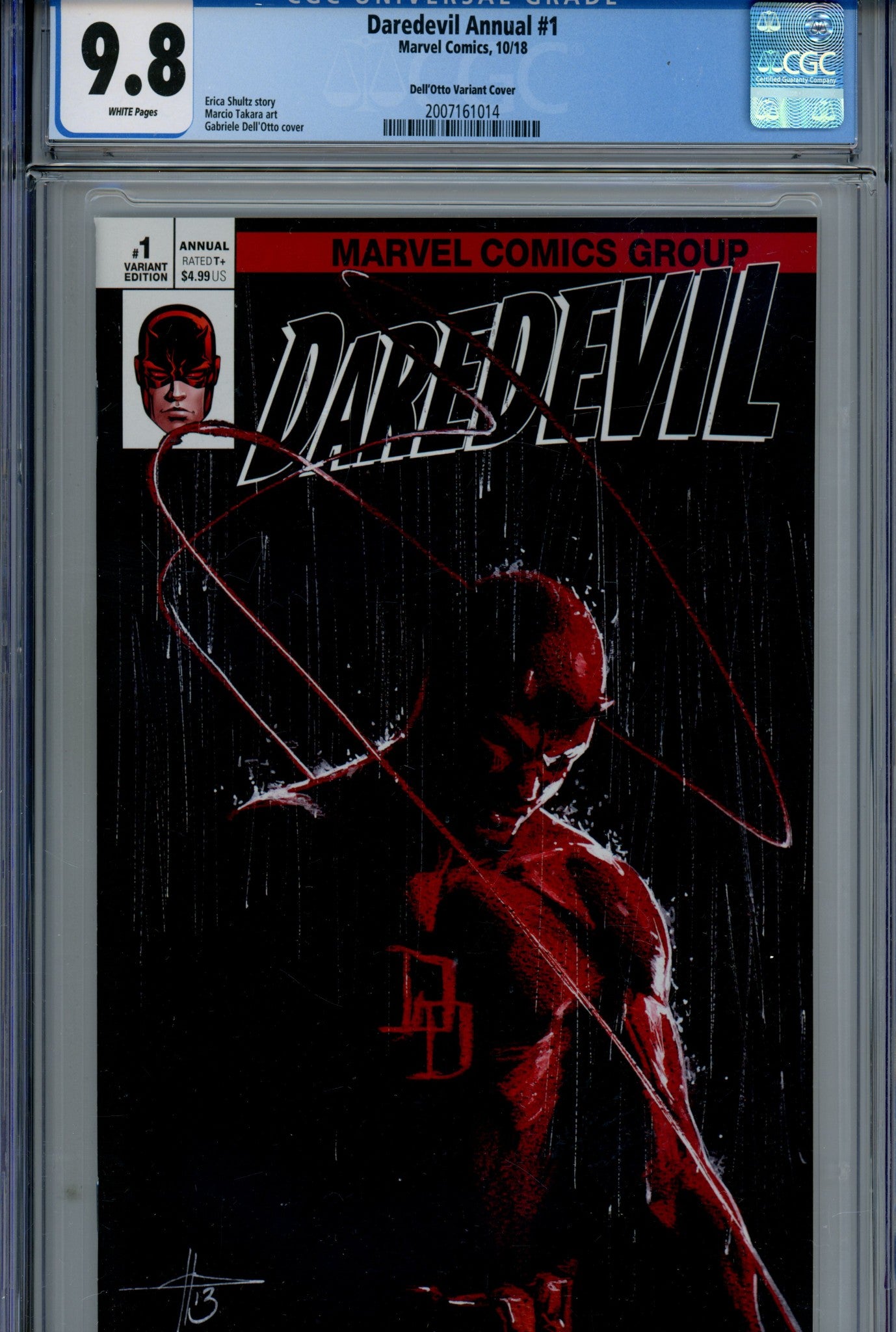 Daredevil Annual Vol 5 1 Dell'Otto Variant CGC 9.8 (2018)